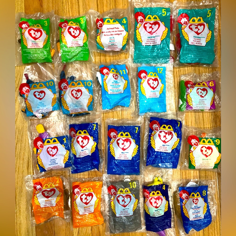 TY Beanie Babies McDonald's Happy Meal Toys Set